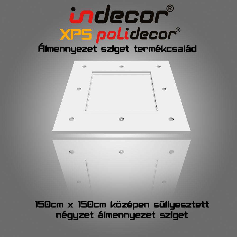 N-150 150cm-es XPS Négyzet álmennyezet sziget