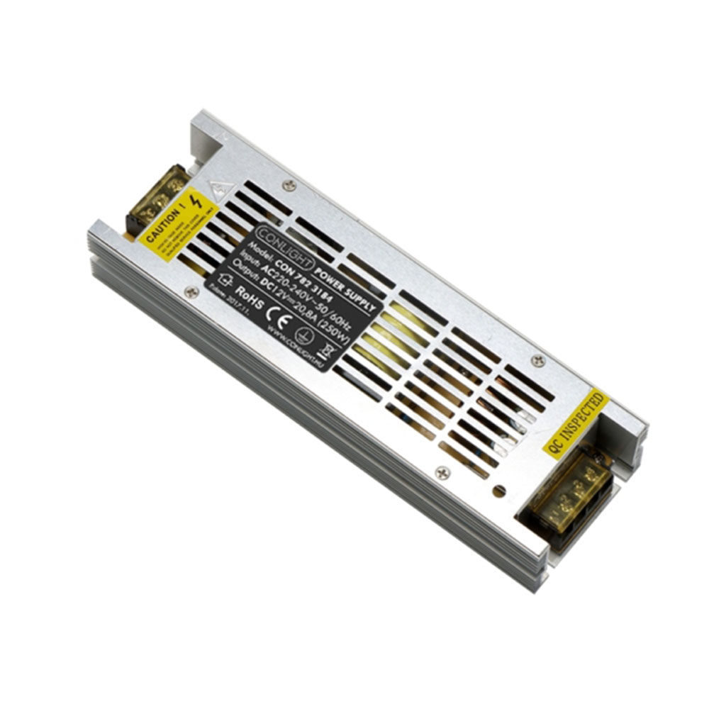 250Watt, 20,8 Amper beltéri ipari LED tápegység SLIM