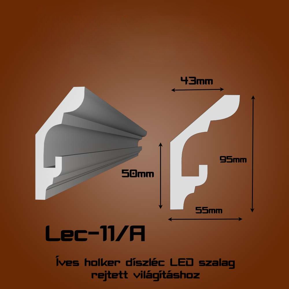 Lec-11A Mennyezeti rejtett világítás díszléc