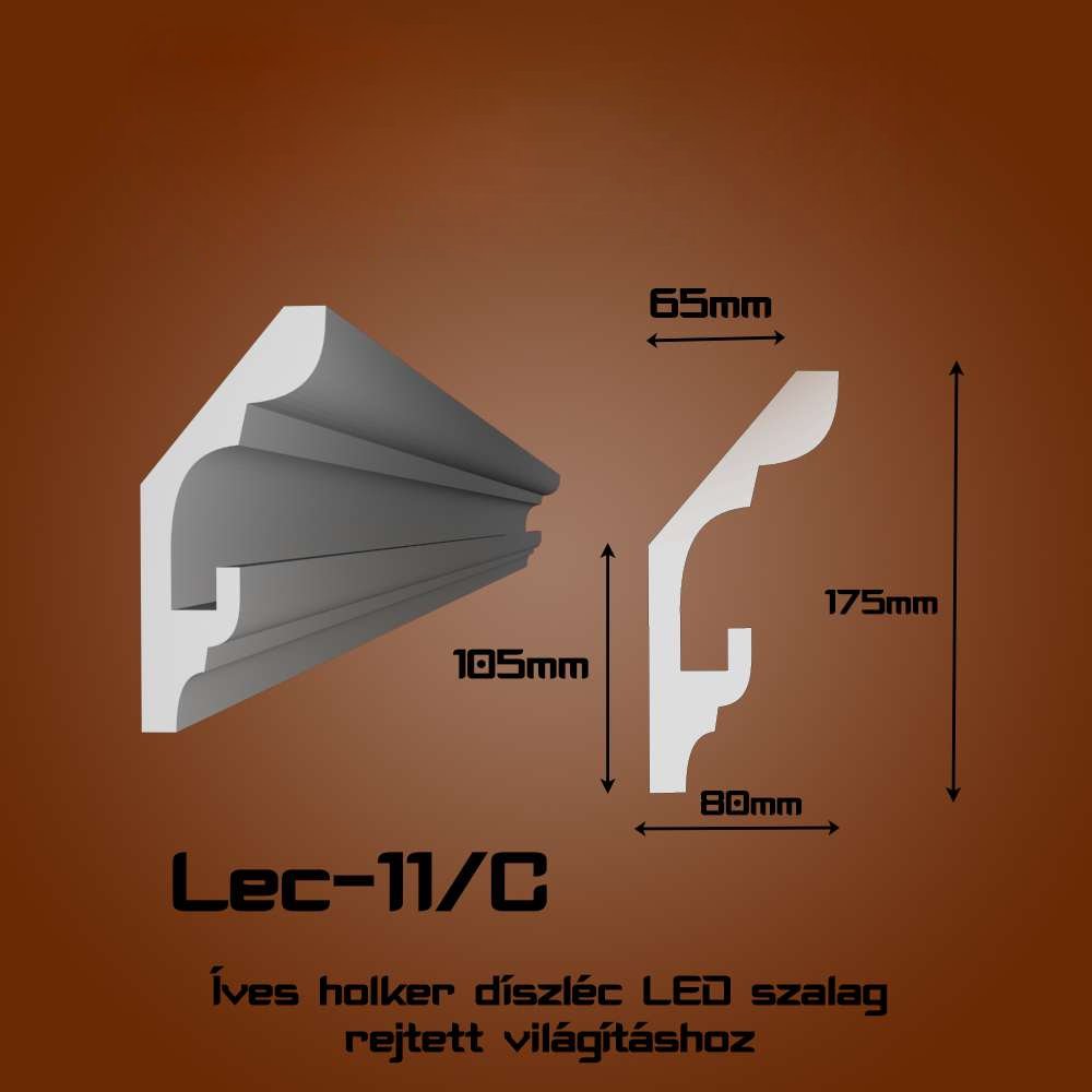 Lec-11C Mennyezeti rejtett világítás díszléc