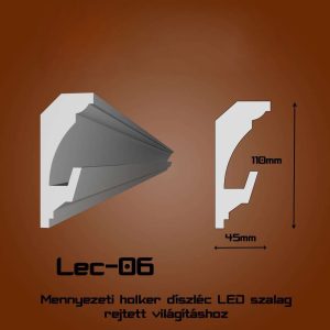 Lec-06 Mennyezeti rejtett világítás díszléc