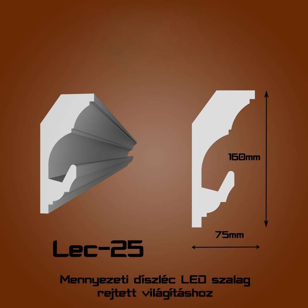 Lec-25 Mennyezeti rejtett világítás díszléc