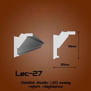 Lec-27 Oldalfali rejtett világítás díszléc