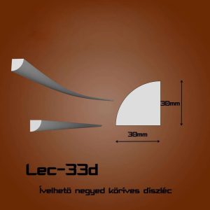 Lec-33D Ívelhető díszléc 30x30mm