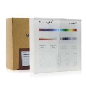 4 ZÓNÁS (RGB, RGBW, RGBCCT) 2.4G RF Fix fali távirányító