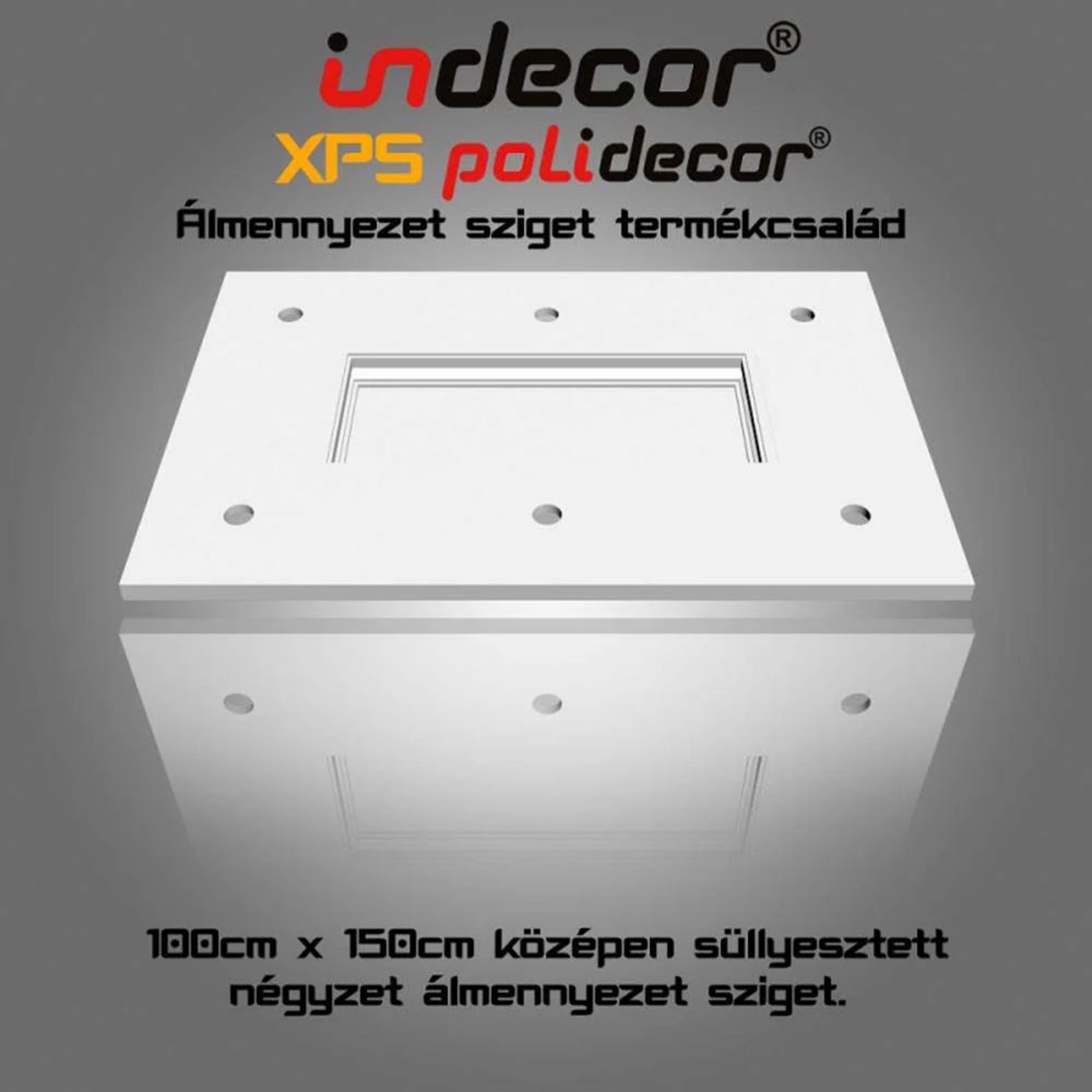 T-150x100 150cm-es XPS Téglalap álmennyezet sziget