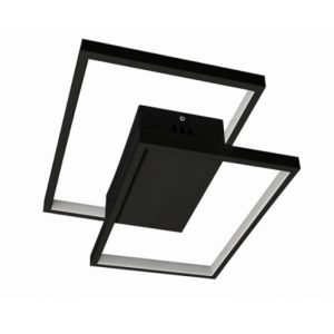 Modern Polaris 45W-os 42x30 cm LED távirányítós mennyezeti lámpa fekete