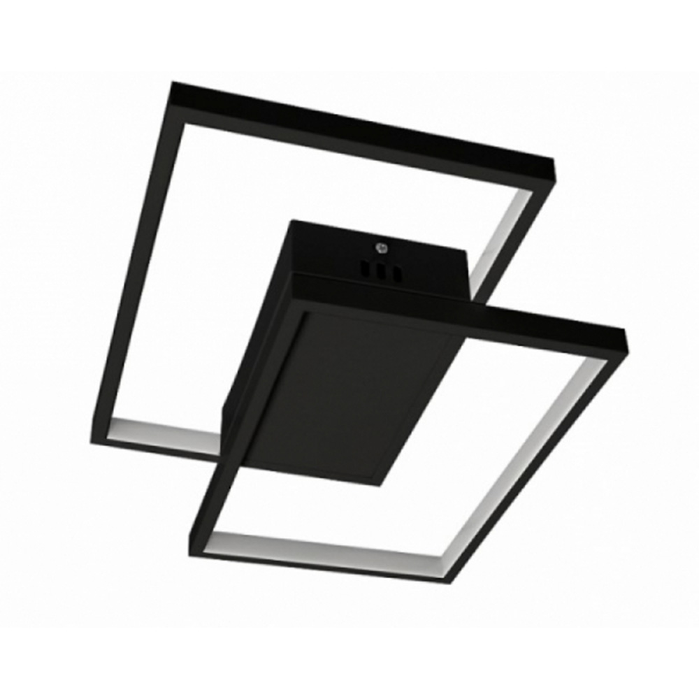 Modern Polaris 45W-os 42x30 cm LED távirányítós mennyezeti lámpa fekete