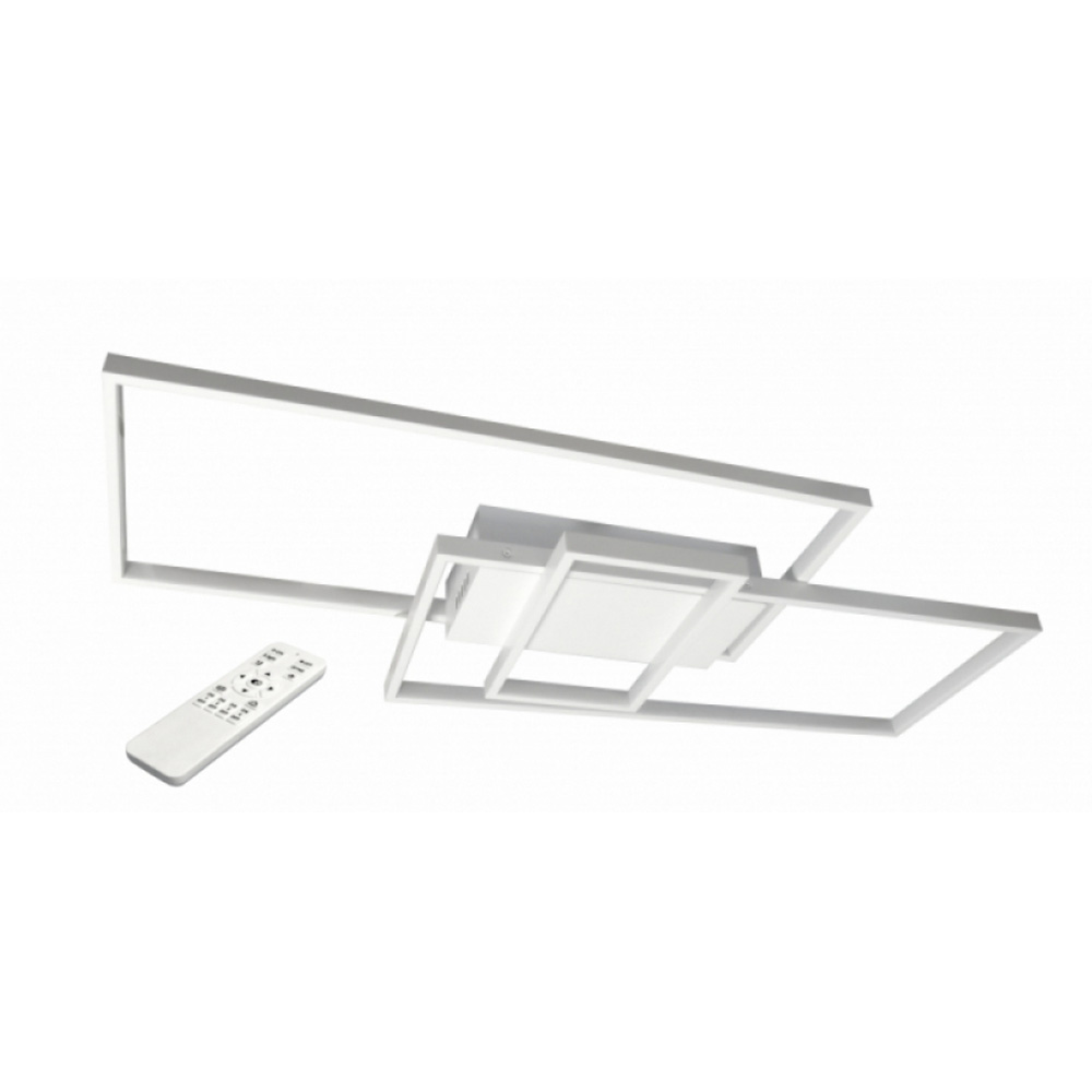 Modern Vela 90W-os 83x36 cm LED távirányítós mennyezeti lámpa fehér