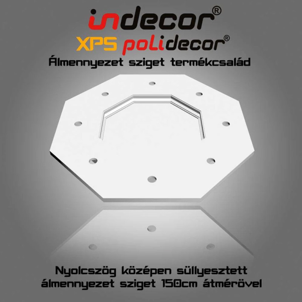 NY-150 150cm-es XPS Nyolcszög álmennyezet sziget